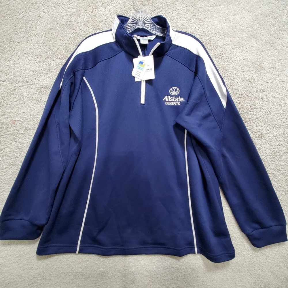 Allstate Employee Performance Jacket Women's 2XL Navy Blue Tri-Mountain 1/4 Zip